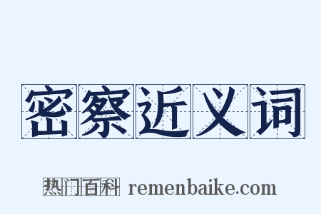 密察近义词是什么意思的图片